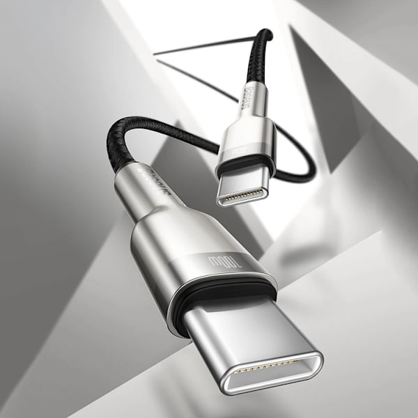Baseus USB-C till USB-C kabel Cafule Series Metal 100W 5A 2m Svart