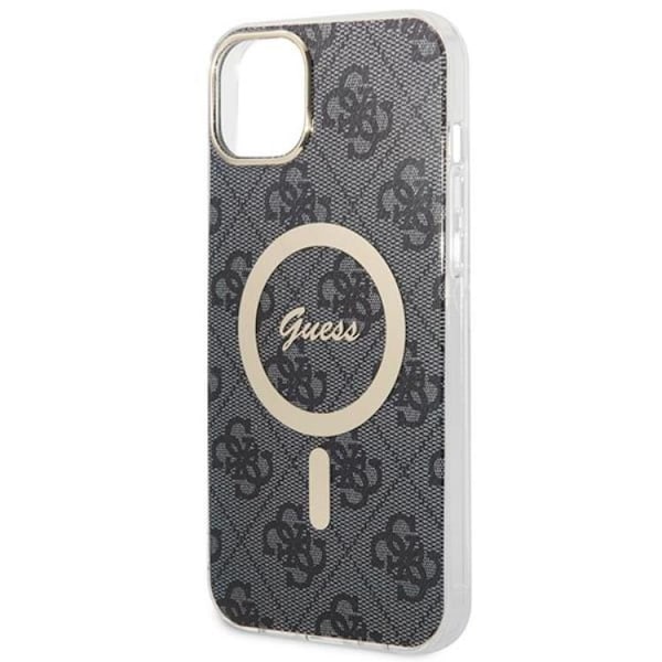 GUESS iPhone 14 Magsafe Skal Print + Trådlös Laddare - Svart Svart