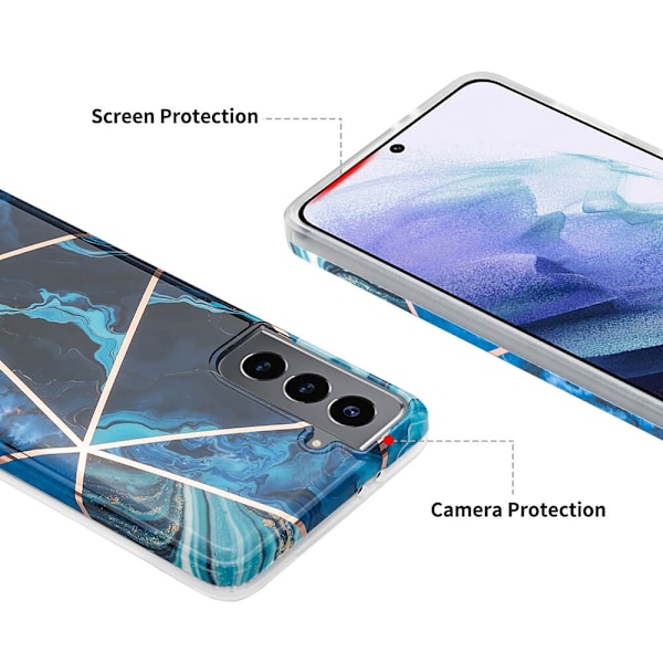 BOOM - Grid skal Galaxy S21 Plus - Svart Marmor Svart