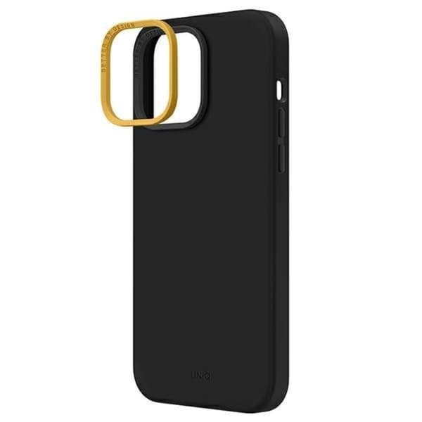 Uniq iPhone 14 Pro Max Mobiskal Lino - Midnight Svart