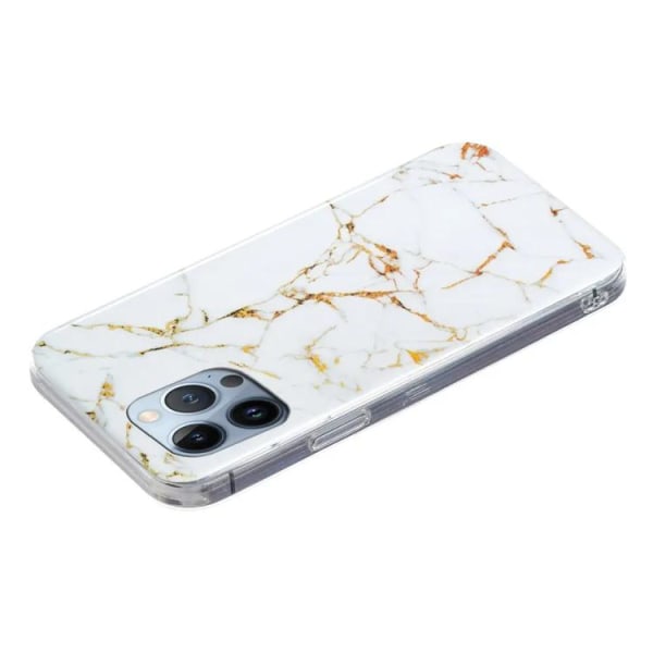 iPhone 14 Pro Max Mobilskal Marble Pattren - Hvid