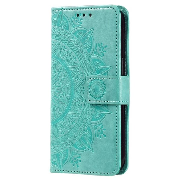 Galaxy A24 4G Pungeetui Imprinted Mandala Flower - Grøn