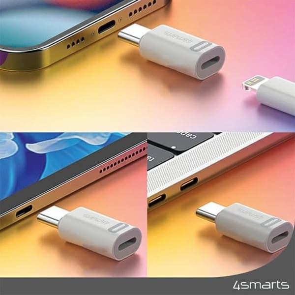 [2-pakke] 4smarts USB-C til lynadapter 27W Vit