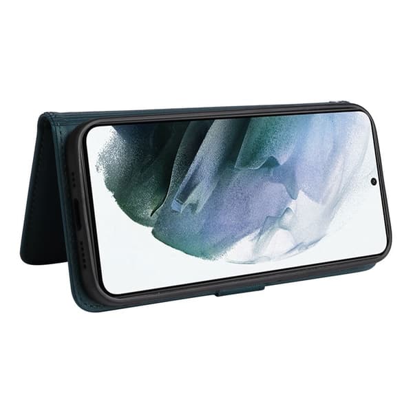 BETOPNICE 005 för Samsung Galaxy S21 Plånboksfodral Konstläder - Blå