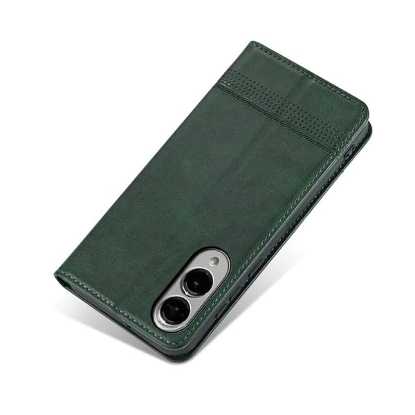 AZNS Samsung Galaxy S25 Edge Plånboksfodral Konstläder - Grön