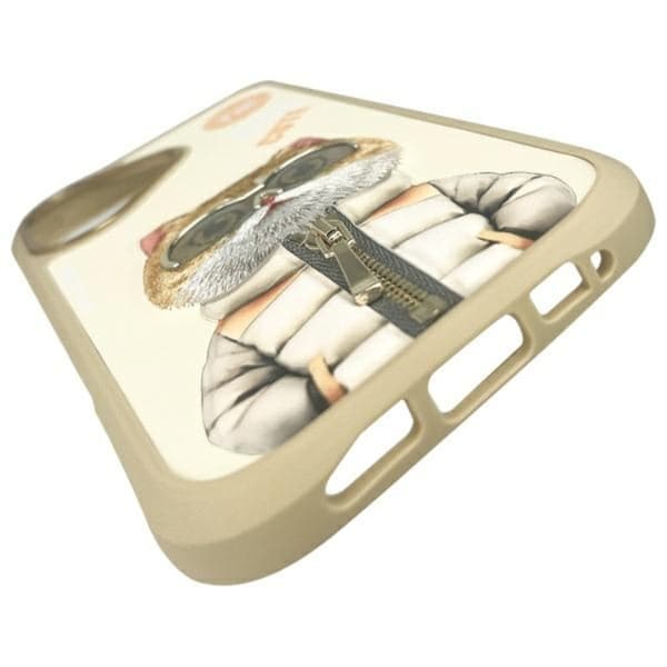 Nimmy Mobilskal till iPhone 16 Cool & Cute 2.0 Cat - Khaki Brun