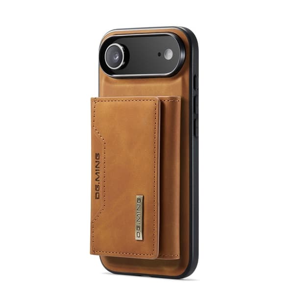 DG.MING iPhone Air Konstläder Plånboksfodral PU + PC + TPU - Brun