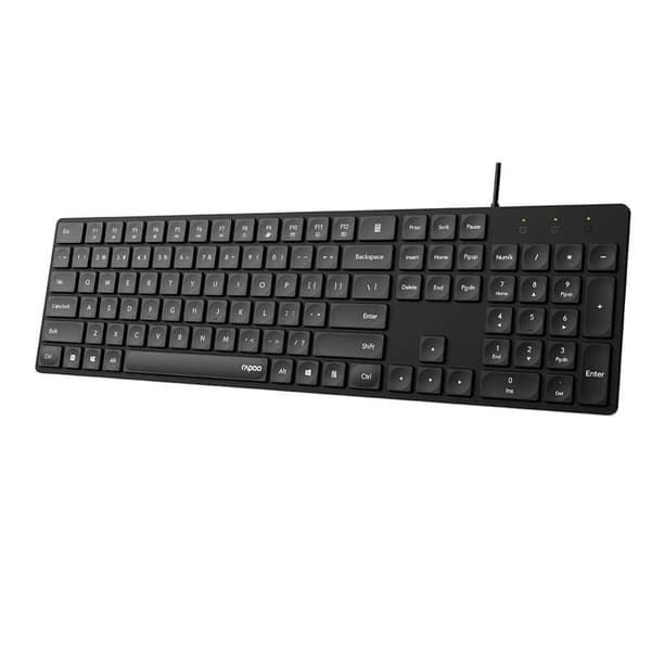 RAPOO Tangentbord NK8020 USB Kabelansluten Svart