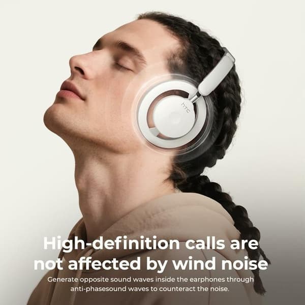 HTC Over-Ear Trådlösa Hörlurar Bluetooth ANC HP06 - Vit Vit