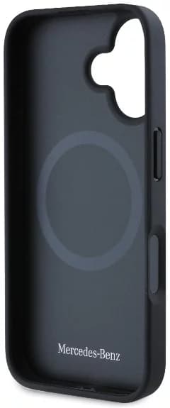 Mercedes telefontaske til iPhone 16 Plus MagSafe glat læder - sort Black