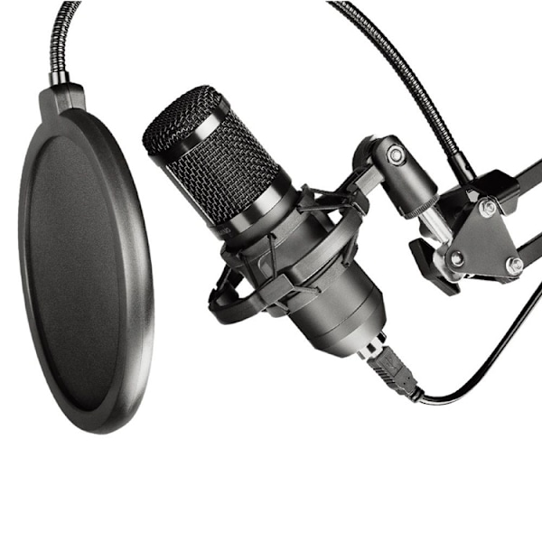 Art Mikrofon USB Diaphragm Condenser Boom - Svart Svart