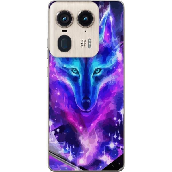 Telefontaske til Motorola Edge 50 Ultra med Neon Wolf