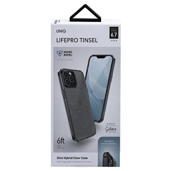 UNIQ LifePro Tinsel iPhone 12 Pro Max skal svart Svart