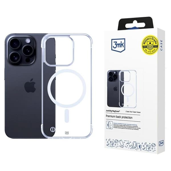 3MK Mobilskal till iPhone 16 Pro MagSafe Just20g - Clear