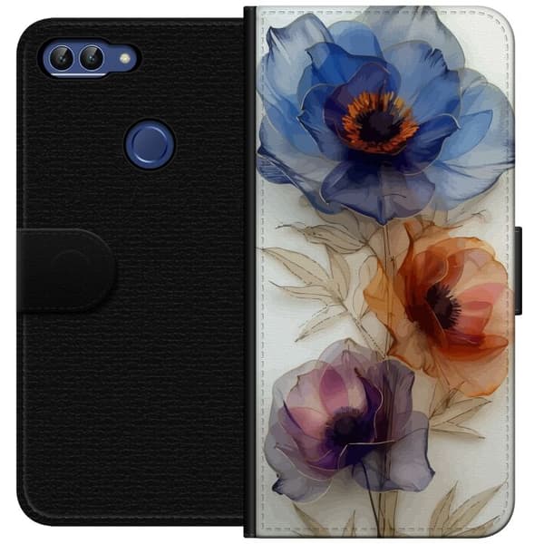 Plånboksfodral till Huawei P smart med Silkesblommor