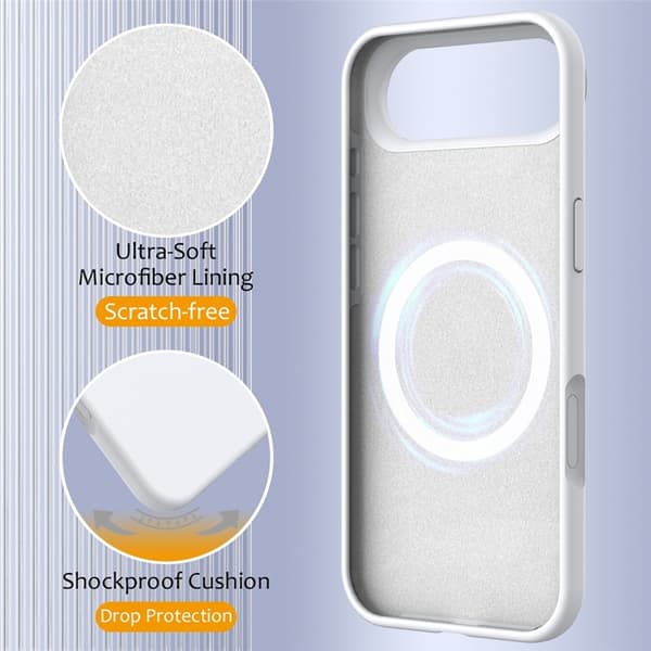 Mobilskal till iPhone Air MagSafe Silikon Anti-Drop - Vit Vit