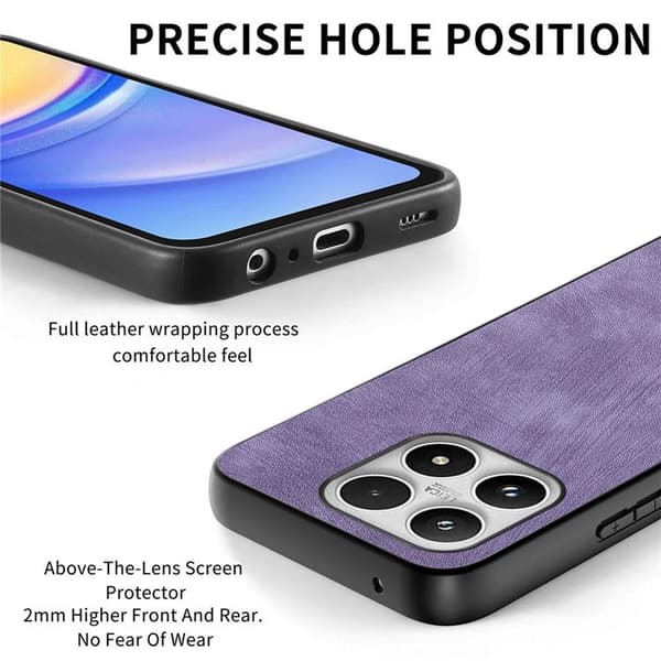 Mobilskal för Xiaomi 17 Retro Läder Shockproof Slim Lila