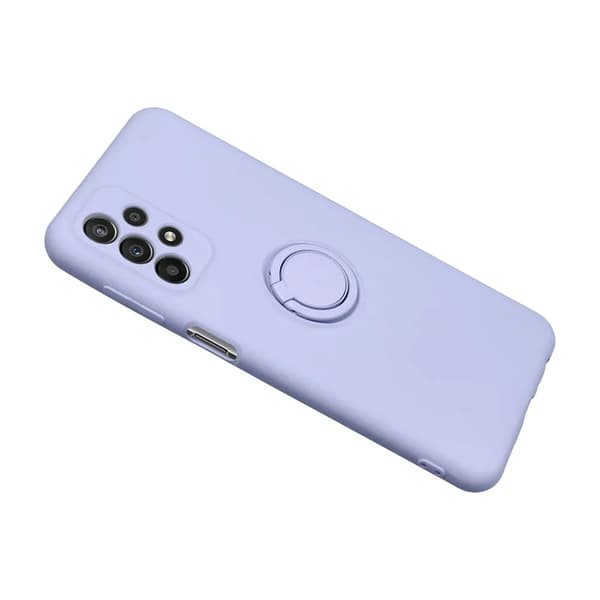 Telefontaske til Galaxy A56 5G silikone ring - lilla Lila