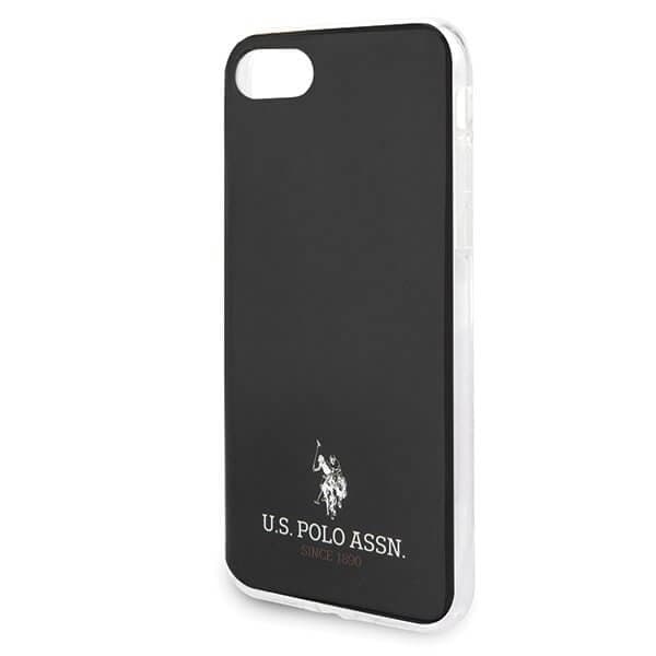 Den amerikanske Polo Assn. Shiny iPhone 7/8/SE 2020 Etui Sort Black