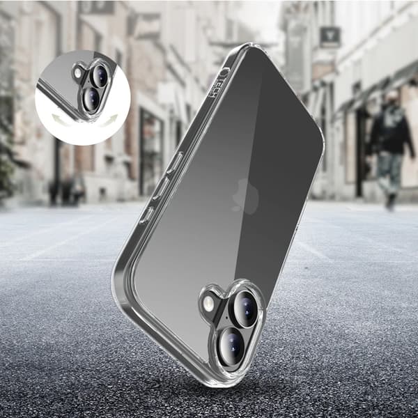 Tech-Protect Mobilskal till iPhone 17 Flexair Hybrid - Clear Svart