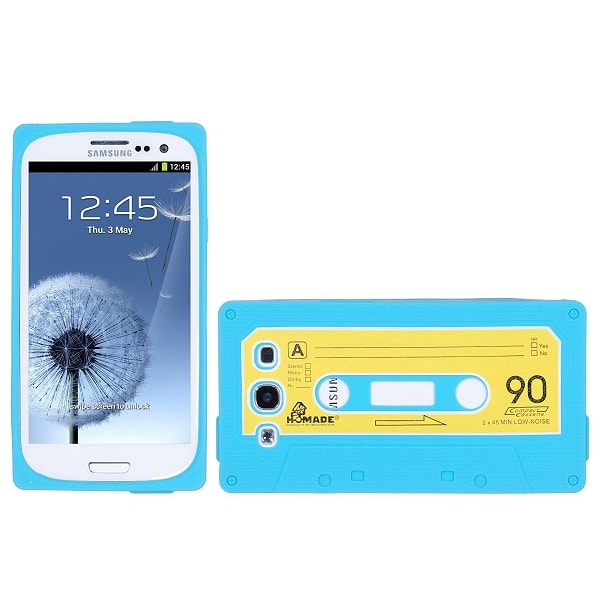 Cassette silikon skal till Samsung Galaxy S3 i9300 (Ljus Blå) Blå
