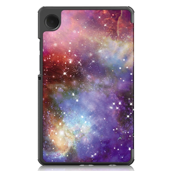 Galaxy Tab A9 Fodral Pattern Printing Tri-fold Konstläder Rosa