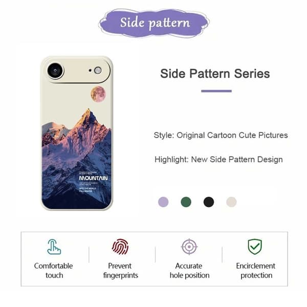 Mobilskal till iPhone Air Blue Snow Mountain Pattern TPU - Grön Grön