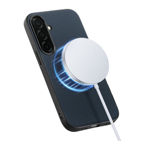 Mobilskal för Samsung Galaxy S26 Plus Magnetiskt Konstläder + TPU - Mörkblå