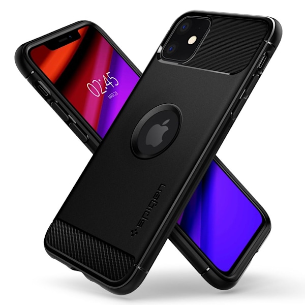 Spigen Rugged Armor iPhone 11 Mattsvart Svart