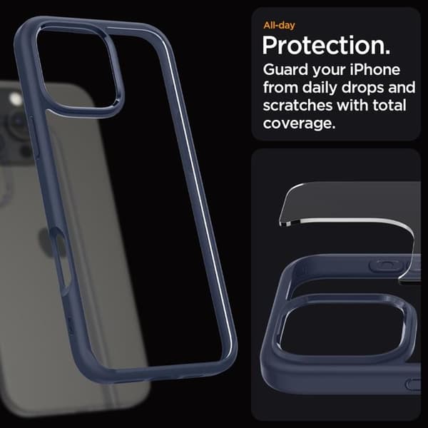 Spigen Telefontaske til iPhone 16 Pro Max Ultra Hybrid - Marineblå Blå
