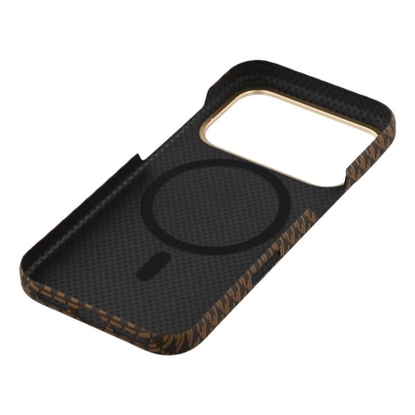 Mobilskal till iPhone 17 Pro MagSafe Carbon Fiber Guld