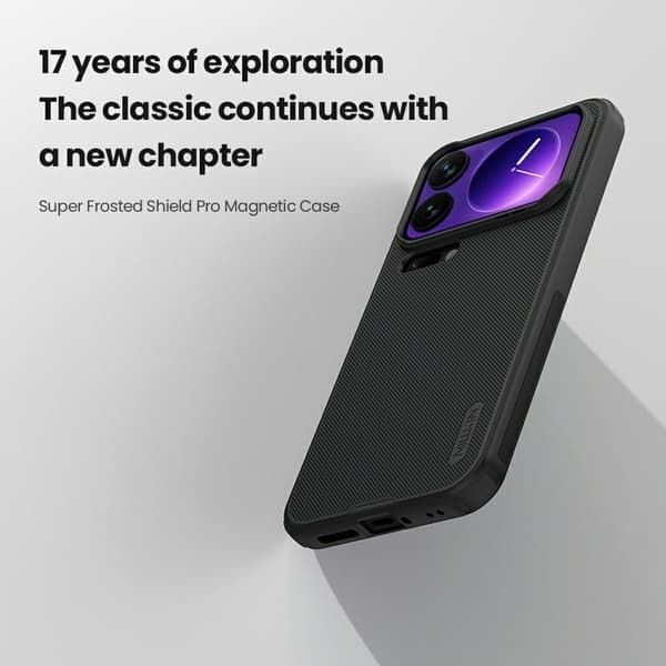 NILLKIN Frosted Shield Pro Mobilskal till Xiaomi 17 Pro Max Svart