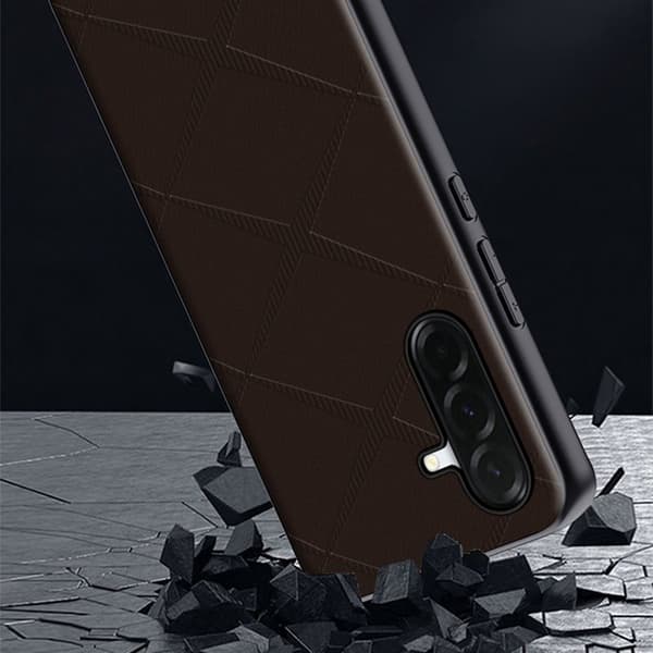 Mobilskal för Samsung Galaxy S26 Plus TPU + Konstläder - Grå