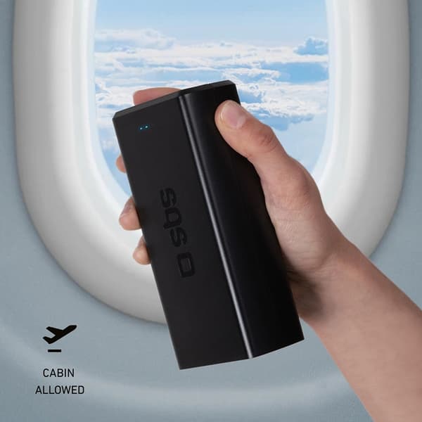 SBS Powerbank 2xUSB-C/2xUSB-A 30000 mAh - Svart Svart