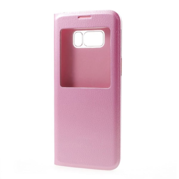 Flip View mobiltelefon cover til Samsung Galaxy S8 Plus - Pink Pink