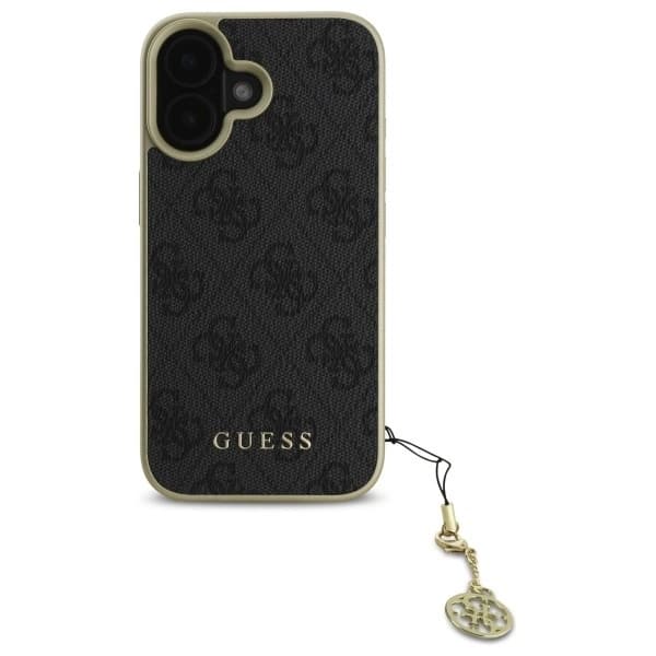Guess telefontaske til iPhone 16 4G Charms Collection - Sort Black