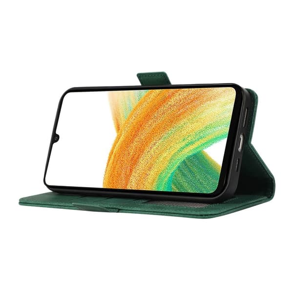 ABEEL Samsung Galaxy A34 5G Plånboksfodral Konstläder RFID Blockering Grön