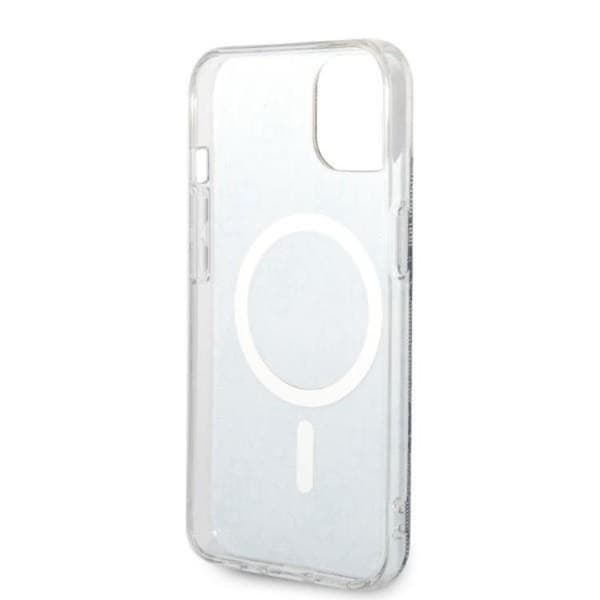 GUESS iPhone 14 Plus Magsafe Skal 4G Print + Trådlös Laddare - Blå Blå