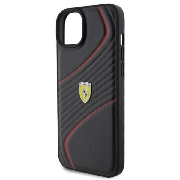 Ferrari iPhone 15 Plus Mobilskal Twist Metal Logo - Svart