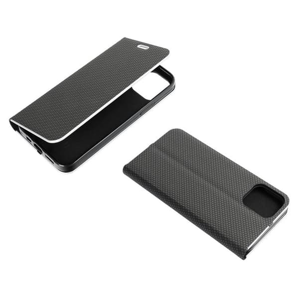 iPhone 16 Pro Max Plånboksfodral Luna Carbon - Svart Svart