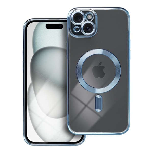 iPhone 15 Plus matkapuhelimen suojakuori Magsafe Electro - sininen
