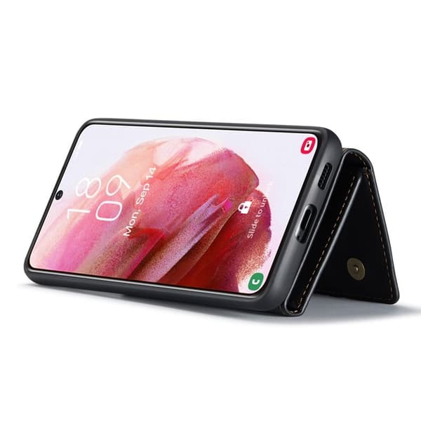 DG.MING Konstläder Plånboksfodral för Samsung Galaxy S23+ Svart