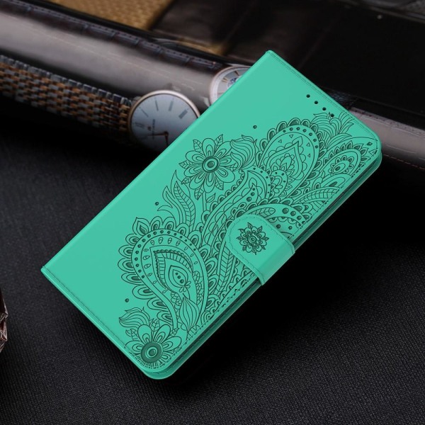 Flowers iPhone 13 Mini Wallet Case - Turkis
