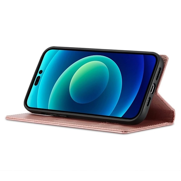 LC.IMEEKE iPhone 14 Pro Max Plånboksfodral Konstläder - Rosa