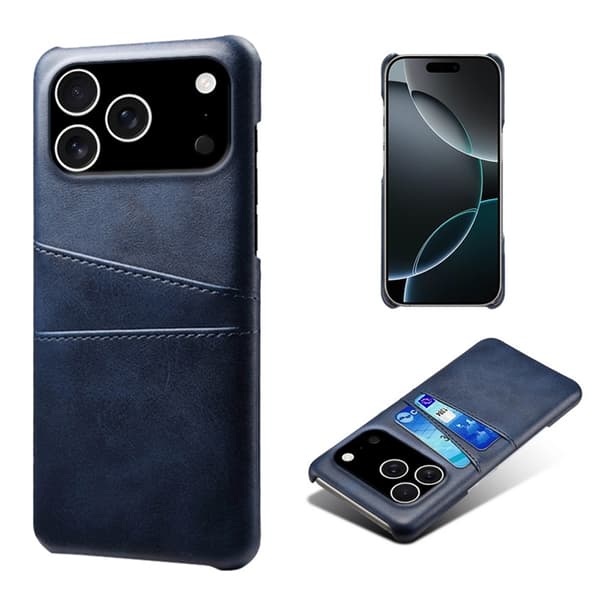 Mobilskal till iPhone 17 Pro Korthållare Dual - Blå Blå