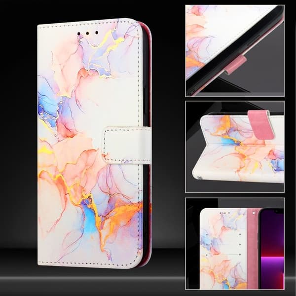 Milky Way Mobilskal till Samsung Galaxy S26 / S26 Pro Marmor KonstLäder - Vit
