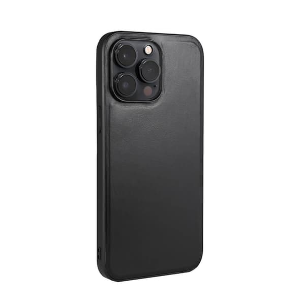 BUFFALO äkta läder iPhone 14 Pro Max Skal MagSeries - Svart Svart
