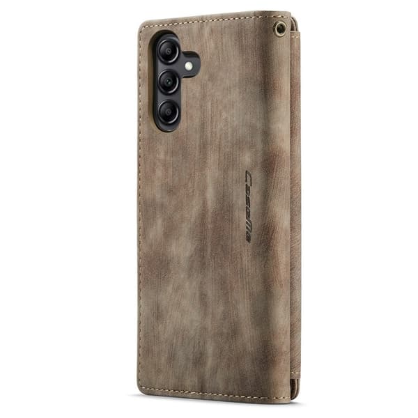 CASEME Galaxy A24 4G Plånboksfodral C30 Zipper - Brun Brun