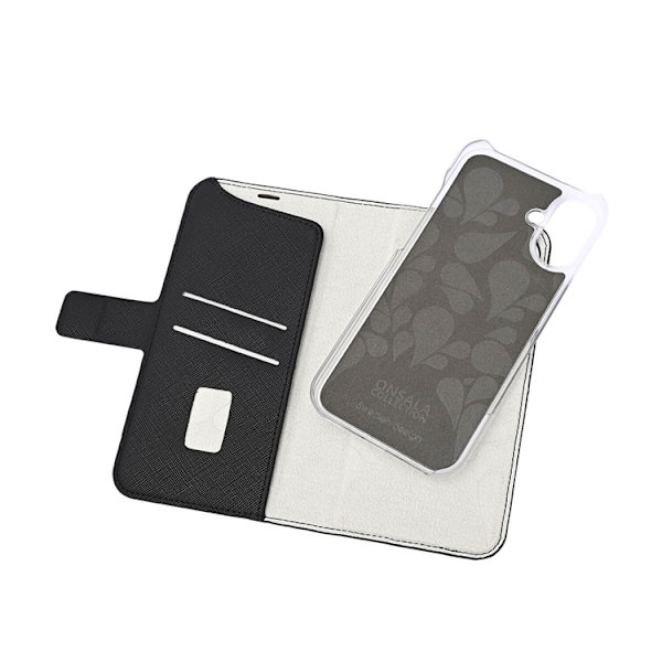 Onsala iPhone 16 Plus Plånboksfodral MagSafe Eco - Svart Black