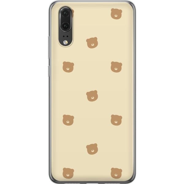 Mobilcover til Huawei P20 med Bjørnemønster
